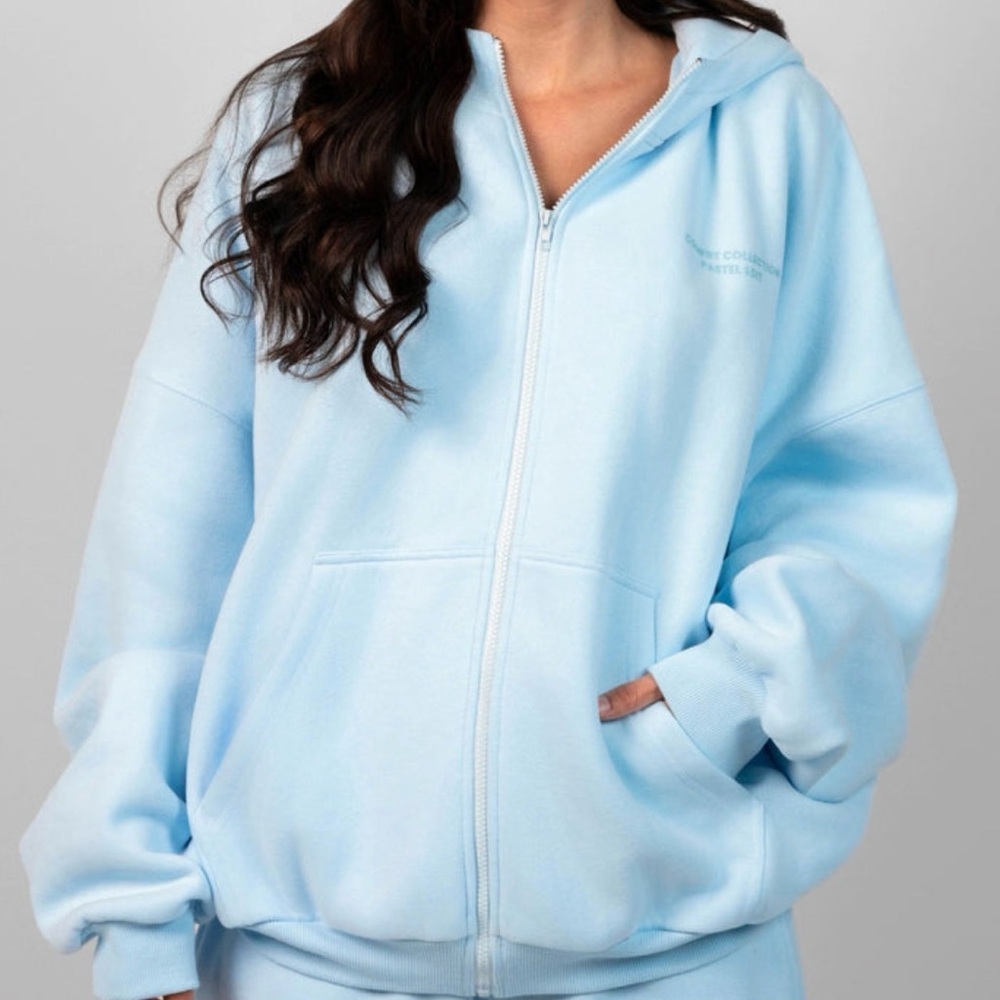 New Comfrt Zip-Up Hoodie, Baby Blue!!